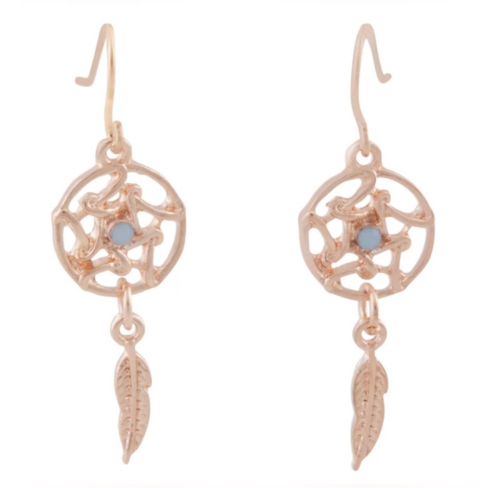 NWT Rose Gold Mini Dreamcatcher Earrings
